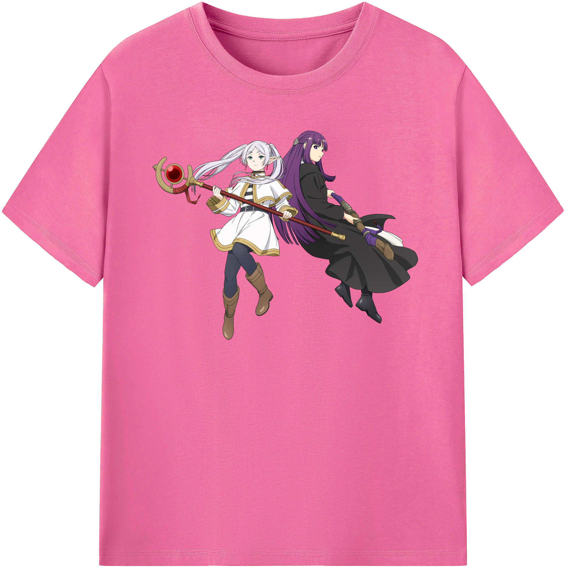 （画像用） 葬送のフリーレン Frieren レディースカジュアルプリントTシャツ（綿100％）